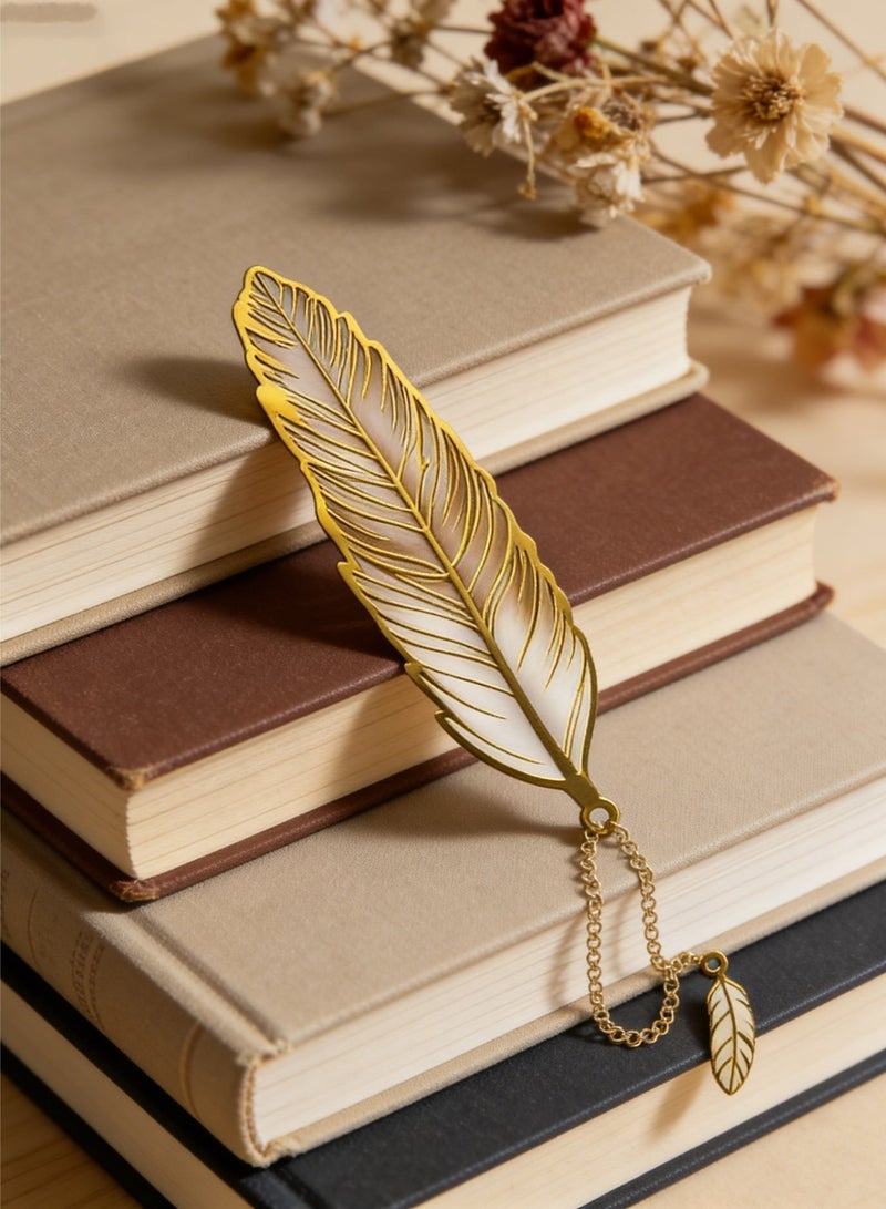 Joybos Feather Tassel Metal Bookmark - Vintage Elegant Reading Bookmark with Tassels, The Perfect Gift for Students, Teachers, Book Lovers, Men, And Women - Image 2